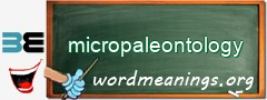 WordMeaning blackboard for micropaleontology